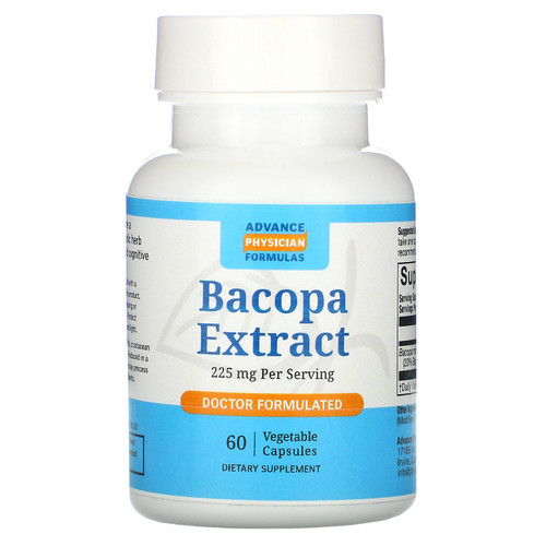 Advance Physician Formulas  Bacopa Extract  225 mg  60 Vegetable Capsules