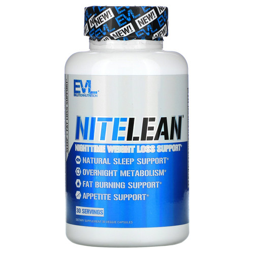 EVLution Nutrition  NiteLean  Nighttime Weight Loss Support  30 Veggie Capsules