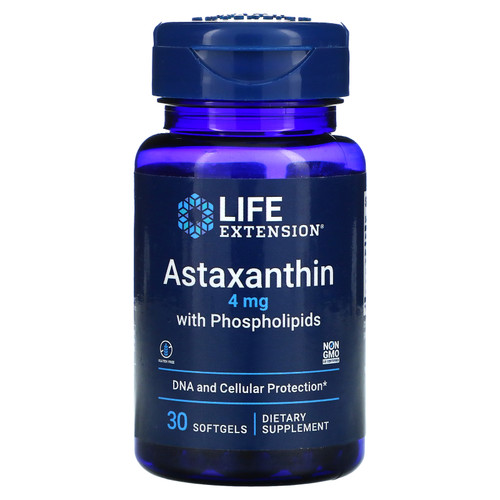 Life Extension  Astaxanthin with Phospholipids  4 mg  30 Softgels