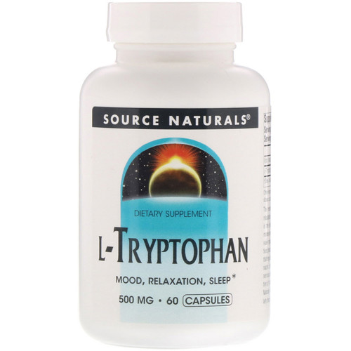 Source Naturals  L-Tryptophan  500 mg  60 Capsules