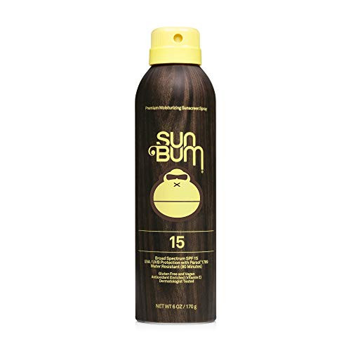 Sun Bum Original SPF 15 Sunscreen Spray |Vegan and Reef Friendly (Octinoxate & Oxybenzone Free) Broad Spectrum Moisturizing UVA/UVB Sunscreen with Vitamin E | 6 oz