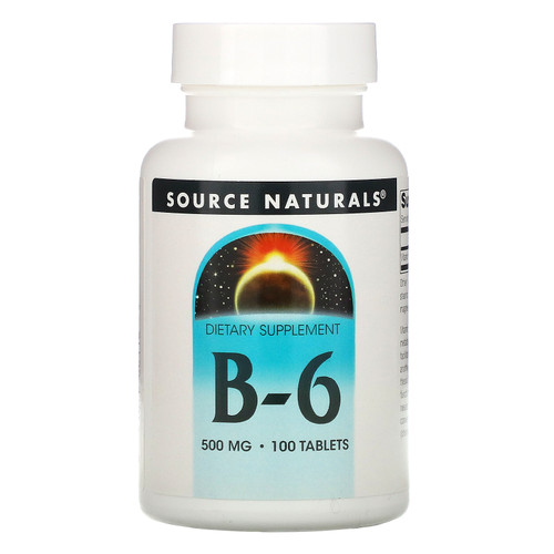 Source Naturals  B-6  500 mg  100 Tablets