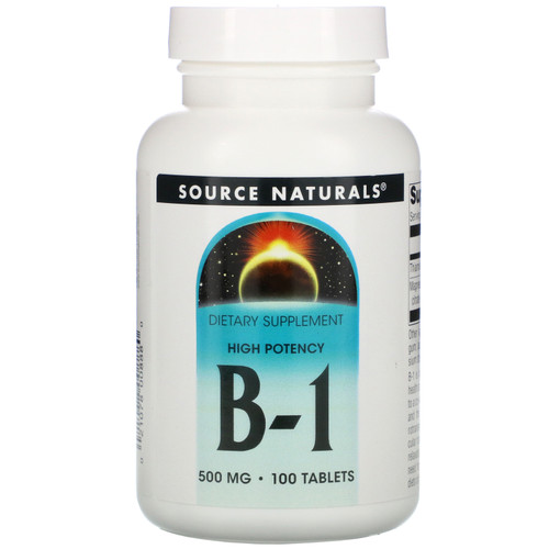 Source Naturals  B-1  High Potency  500 mg  100 Tablets