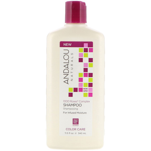 Andalou Naturals  Shampoo  Color Care  For Infused Moisture  1000 Roses Complex  11.5 fl oz (340 ml)