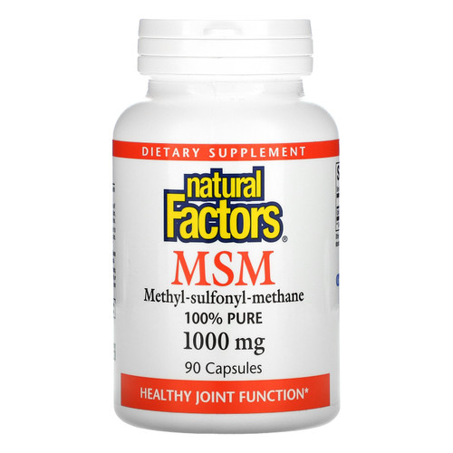 Natural Factors  MSM  1 000 mg  90 Capsules