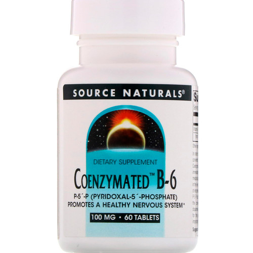 Source Naturals  Coenzymated B-6  100 mg  60 Tablets