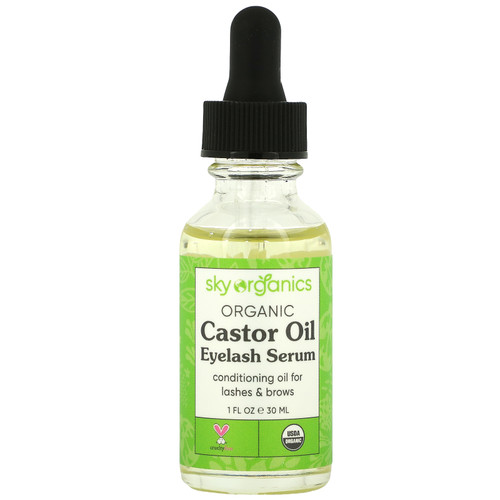 Sky Organics  Organic Castor Oil  Eyelash Serum  1 fl oz (30 ml)