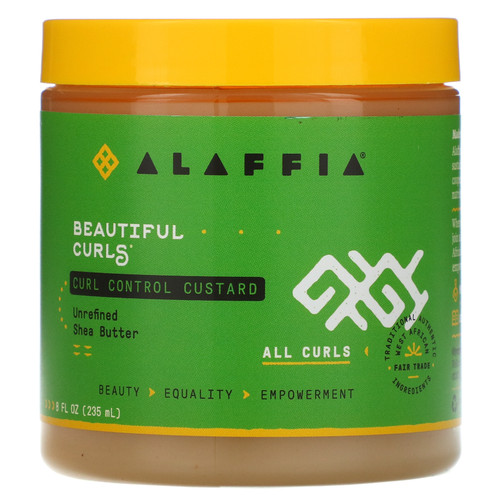 Alaffia  Beautiful Curls  Curl Control Custard  All Curls  Unrefined Shea Butter  8 fl oz (235 ml)