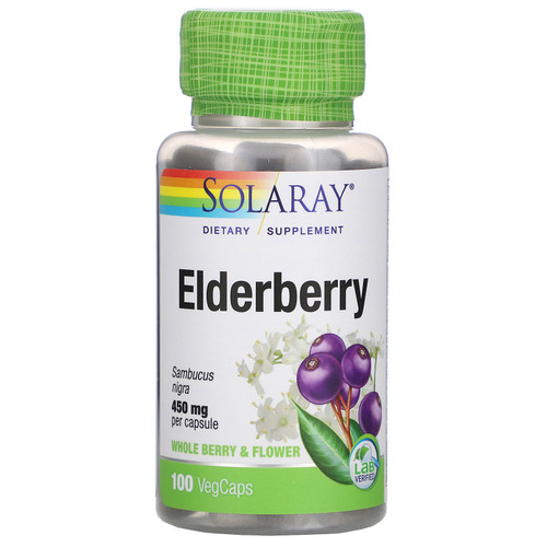 Solaray  Elderberry  450 mg  100 VegCaps