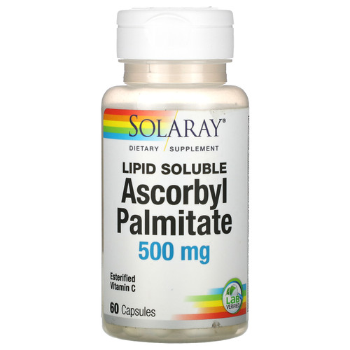 Solaray  Lipid Soluble Ascorbyl Palmitate  500 mg  60 Capsules
