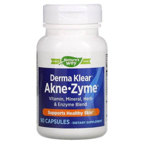 Enzymatic Therapy  Derma Klear Akne-Zyme  Healthy Skin  90 Capsules