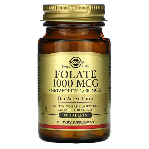 Solgar  Folate  1 000 mcg  60 Tablets