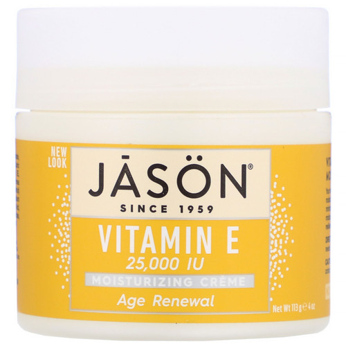 Jason Natural  Age Renewal Vitamin E Moisturizing Creme  25 000 IU  4 oz (113 g)