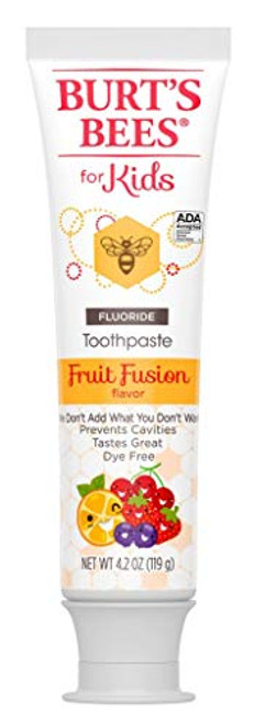 Burts Bees Toothpaste Kids Fruit Fusion 4.2 Ounce Flouride (2 Pack)