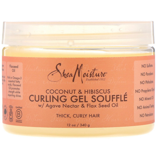 SheaMoisture  Curling Gel Souffle  Coconut & Hibiscus  12 oz (340 g)