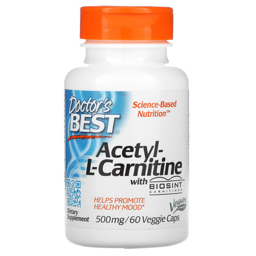 Doctor's Best  Acetyl-L-Carnitine with Biosint Carnitines  500 mg  60 Veggie Caps