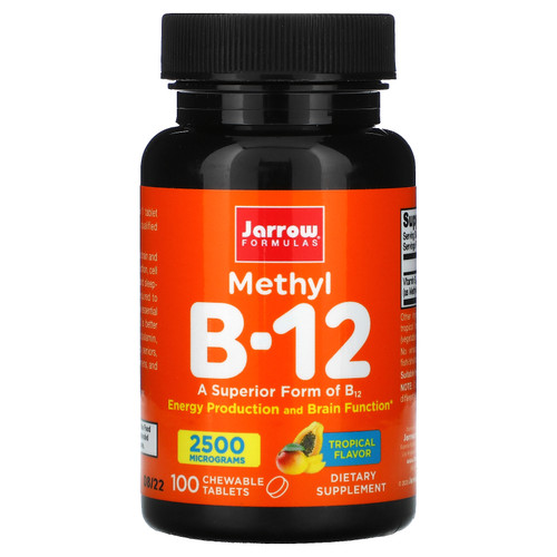 Jarrow Formulas  Methyl B-12  Tropical   2 500 mcg  100 Chewable Tablets