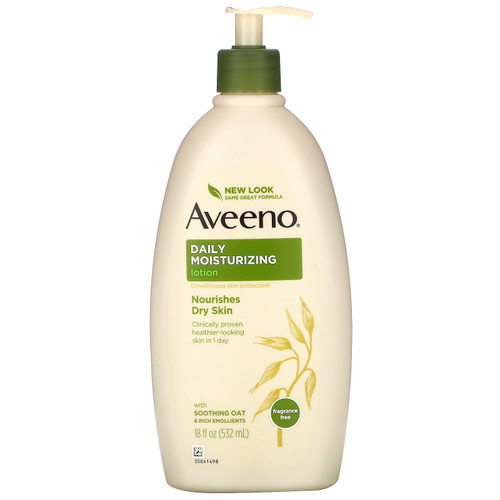 Aveeno  Daily Moisturizing Lotion  Fragrance Free  18 fl oz (532 ml)