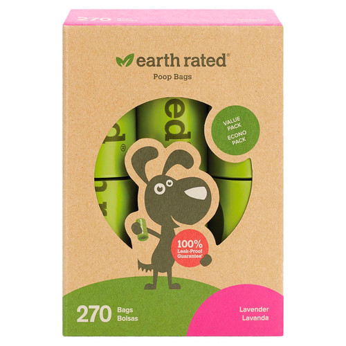 Earth Rated  Dog Waste Bags  Lavender  270 Bags