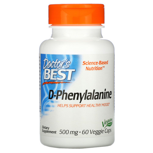 Doctor's Best  D-Phenylalanine  500 mg  60 Veggie Caps