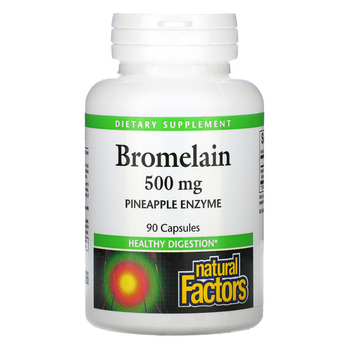 Natural Factors  Bromelain  500 mg  90 Capsules