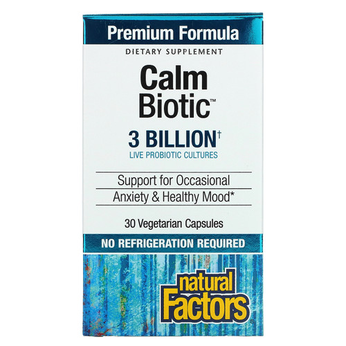 Natural Factors  Calm Biotic  3 Billion  30 Vegetarian Capsules