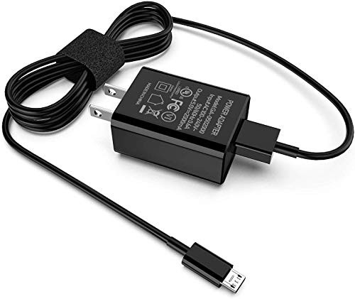 Kindle Fire Fast Charger [UL Listed] AC Adapter 2A Rapid Charger with 6.6Ft Micro-USB Cable for  Kindle Fire 7 HD 8 10 Tablet  Kids Edition Kindle Fire HD HDX 7” 8.9”  Phone Black