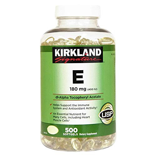 Kirkland Signature Vitamin E 400 IU 180 mg.  500 Softgels