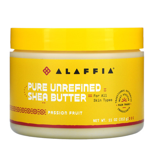 Alaffia  Pure Unrefined Shea Butter  Passion Fruit  11 oz (312 g)