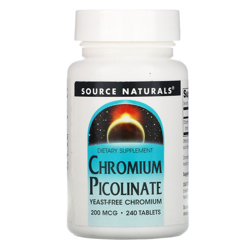 Source Naturals  Chromium Picolinate  200 mcg  240 Tablets