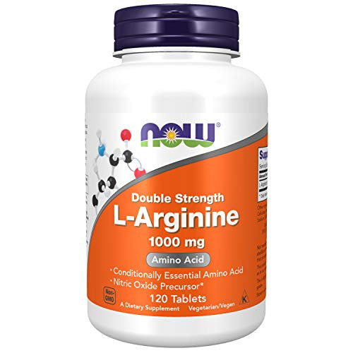 NOW Supplements  L-Arginine 1 000 mg  Nitric Oxide Precursor  Amino Acid  120 Tablets  Orange  (0035)