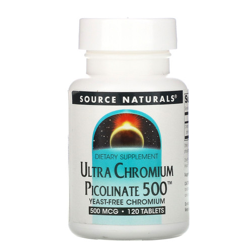 Source Naturals  Ultra Chromium Picolinate 500  500 mcg  120 Tablets