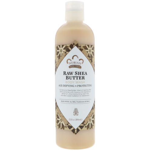 Nubian Heritage, Body Wash, Raw Shea Butter, 13 fl oz (384 ml)