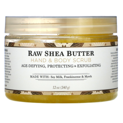 Nubian Heritage  Raw Shea Butter  Hand & Body Scrub  12 oz (340 g)