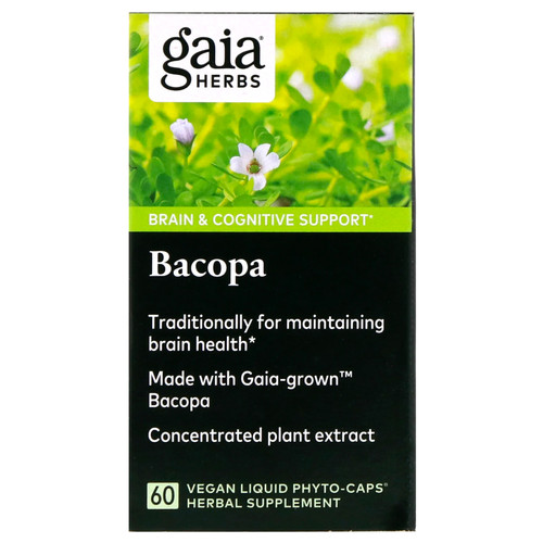 Gaia Herbs  Bacopa  60 Vegan Liquid Phyto-Caps