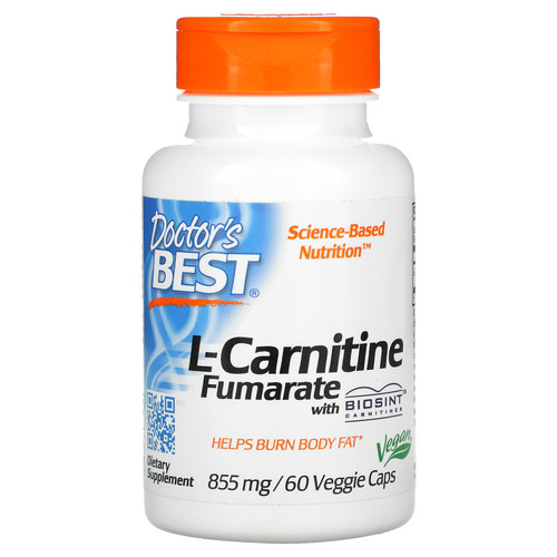 Doctor's Best  L-Carnitine Fumarate with Biosint Carnitines  855 mg  60 Veggie Caps