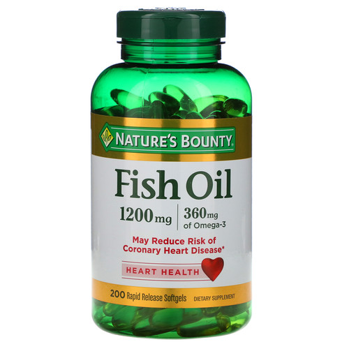 Nature's Bounty  Fish Oil  1 200 mg  200 Rapid Release Softgels