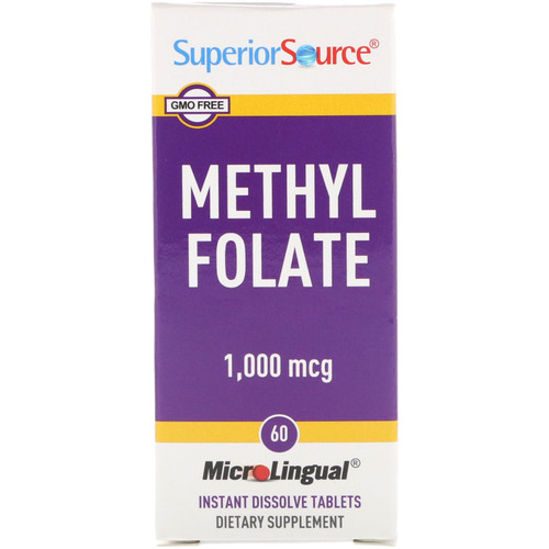 Superior Source  Methyl Folate  1 000 mcg  60 Tablets