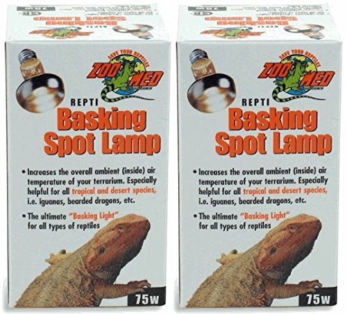 Zoo Med 2 Pack of Repti Basking Spot Lamps  75 Watt