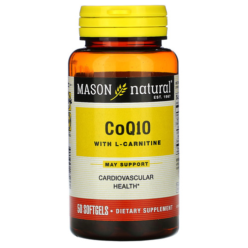 Mason Natural  CoQ10 with L-Carnitine  50 Softgels