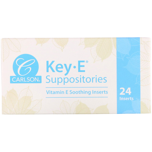 Carlson Labs  Key•E Suppositories  24 Soothing Inserts