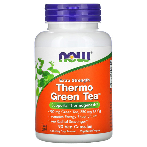 Now Foods  Thermo Green Tea  Extra Strength  90 Veg Capsules