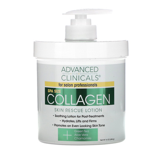 Advanced Clinicals  Collagen  Skin Rescue Lotion  16 oz (454 g)
