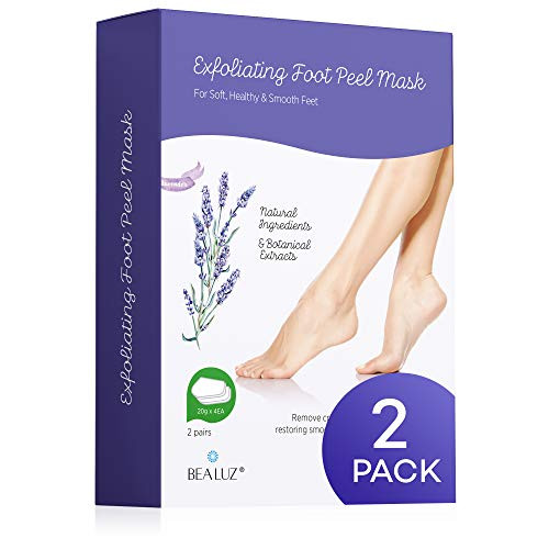 2 Pairs Foot Peel Mask Exfoliant for Soft Feet in 1-2 Weeks  Exfoliating Booties for Peeling Off Calluses & Dead Skin  For Men & Women Lavender by BEALUZ