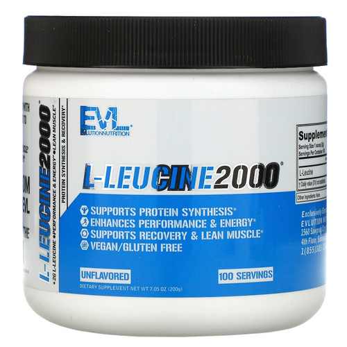 EVLution Nutrition  L-Leucine2000  Unflavored  7.05 oz (200 g)