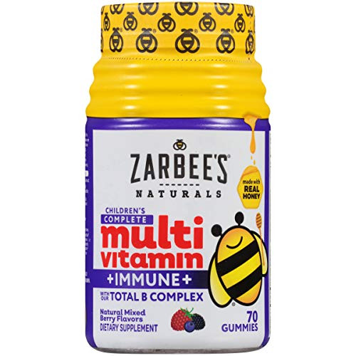 Zarbee's Naturals Children's Complete Multivitamin + Immune* Gummies  Mixed Berry Flavors  70 Gummies