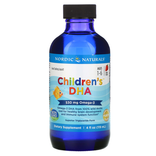 Nordic Naturals  Children's DHA  Ages 1-6  Strawberry  530 mg  4 fl oz (119 ml)