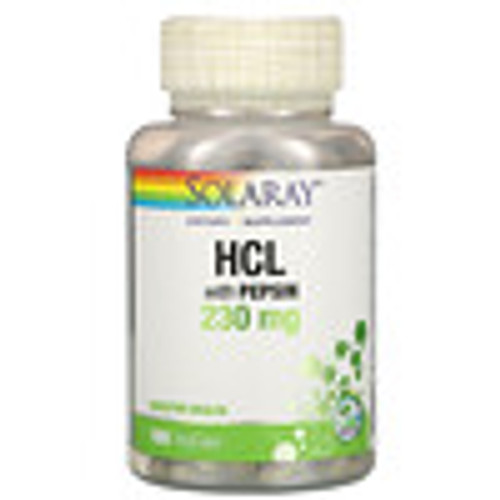 Solaray  HCL with Pepsin  230 mg  180 VegCaps