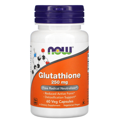 Now Foods  Glutathione  250 mg  60 Veg Capsules