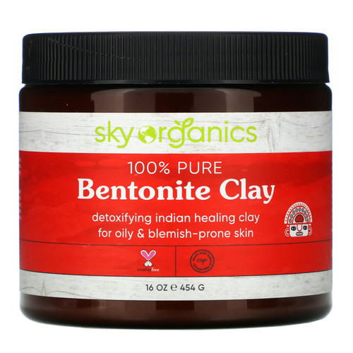 Sky Organics  100% Pure Bentonite Clay  16 oz (454 g)